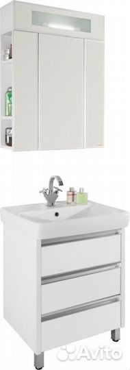 Тумба с раковиной Vod-Ok Бридж 60 белая