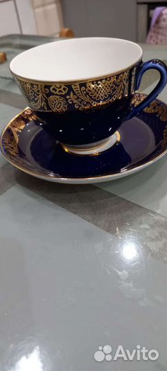 Фарфоровые Тарелки и чайные пары лфз 1988г