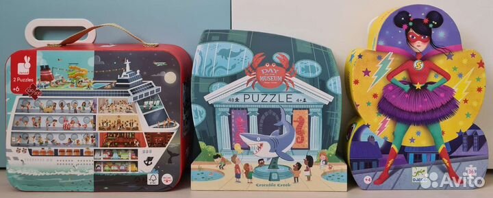 Море пазлов: Larsen, Ravensburger, DJeco, Janod