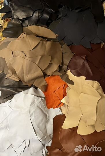 Лоскуты натуральной кожи, обрезки