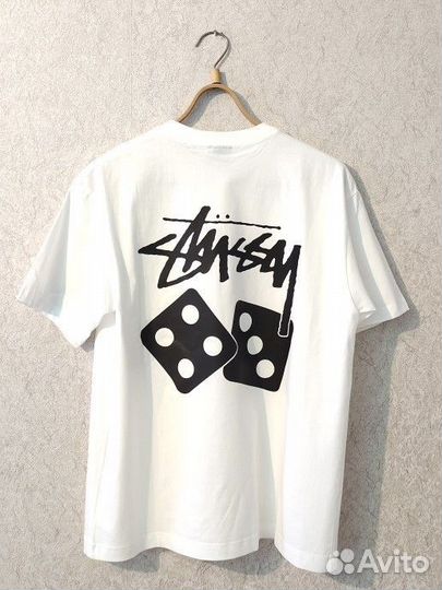 Футболка Stussy оверсайз черная и белая