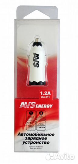 Зарядное устройство AVS UC-311 1 usb (1.2A)