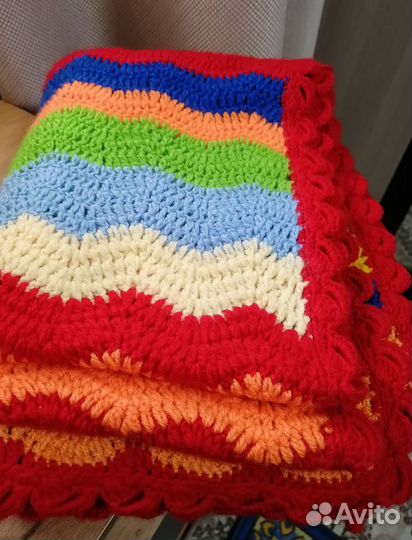 Плед детский вязаный ручная работа