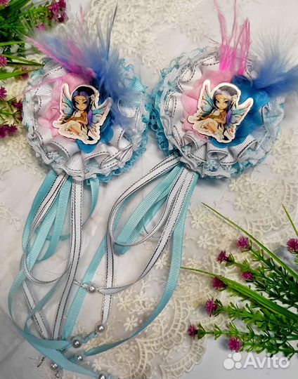 Бантики на резиночках ручной работы