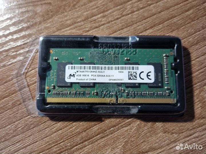 4Gb Micron DDR4 PC4-3200AA-SC0-11 sodimm