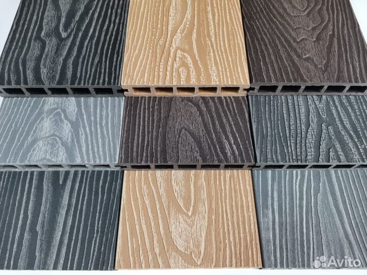 Террасная доска дпк с двумя 3 Д рисунками