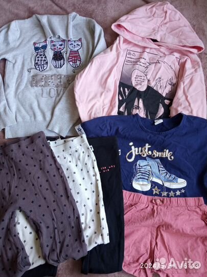 Одежда для девочки пакетом, размер 8-9 лет