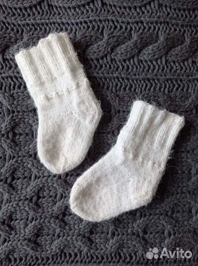 Шерстяные носки детские 2 пары, варежки
