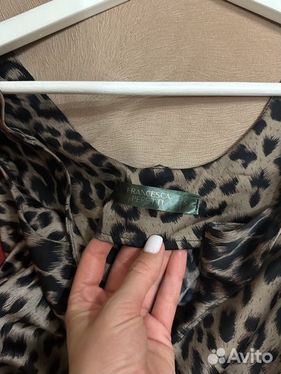 Платье сорочка леопардовая атлас