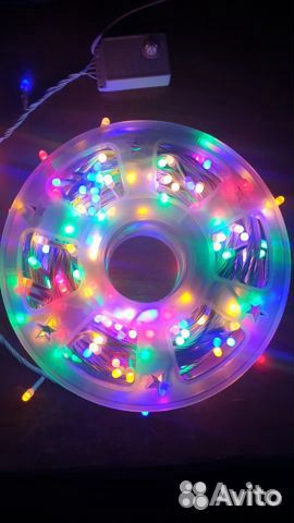 Уличная светодиодная гирлянда 50м разные цвета