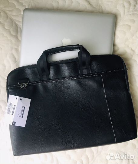 Кожаный портфель (сумка) для macbook