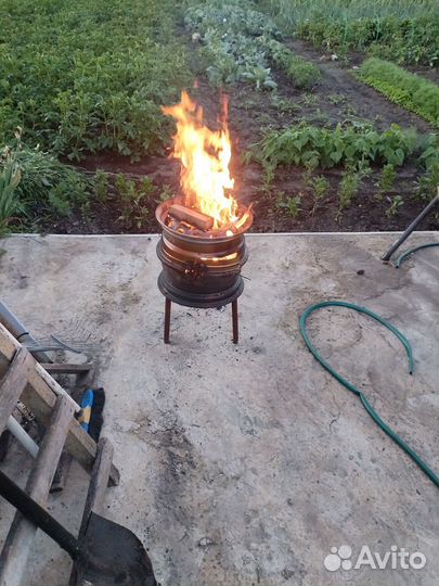 Печь для казана из дисков