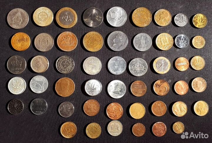 Иностранные монеты 51 шт