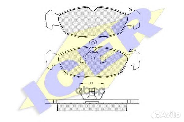 Колодки торм.диск. без датч. 180858 Icer