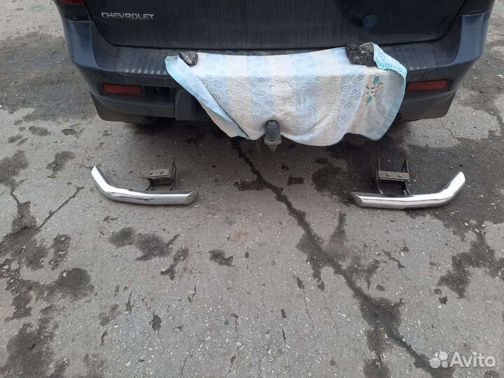 Штатный обвес на шевролет нива из нержавейки