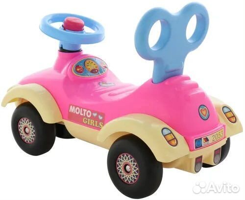 Машина-каталка для девочек Сабрина со звуком