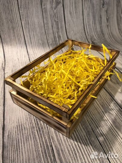 Коробка подарочная деревянная (кашпо)