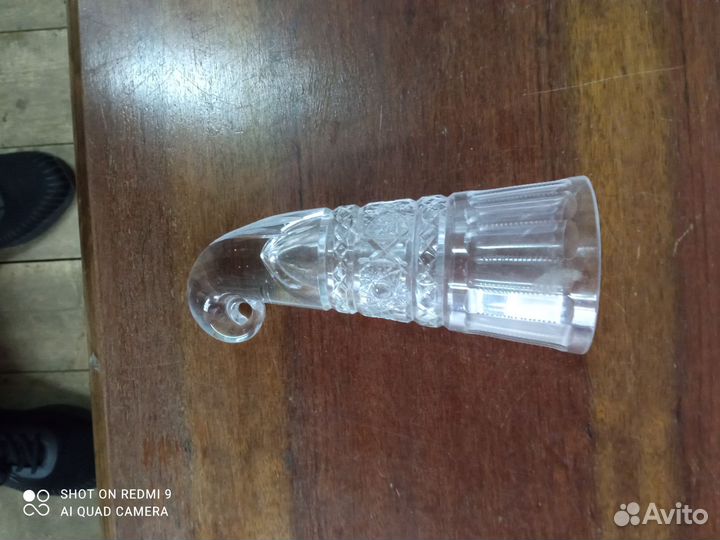 Бокал хрусталь, в виде рога