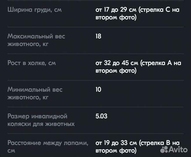 Инвалидная коляска для собак для задних лап