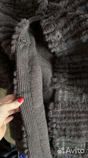 Норковое пальто кардиган