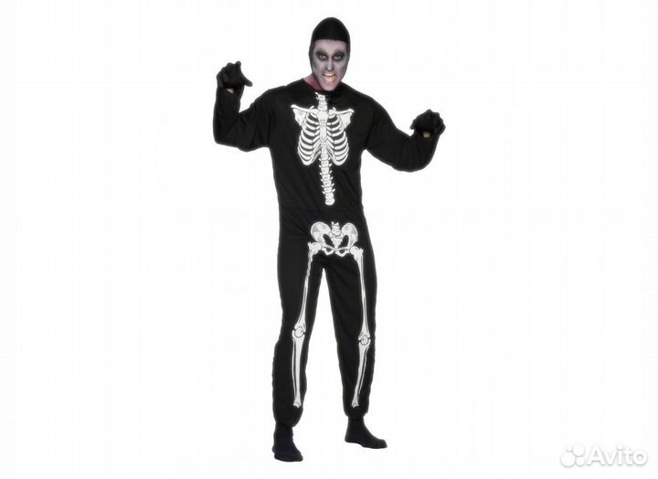 Костюм Скелет 46-48 размер карнавальный