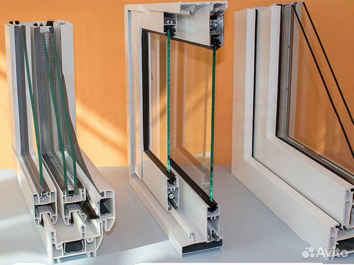 Ремонт окон, стеклопакет обычный RAL7702