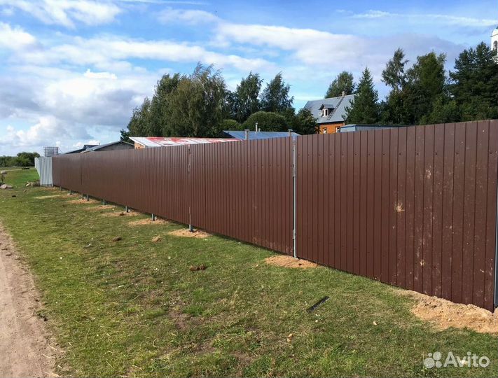 Заборы из профнастила в рассрочку