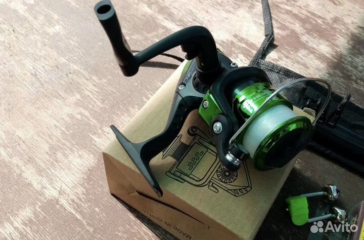 Набор для рыбалки Спиннинг 2м катушка леска воблер