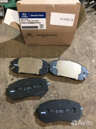 Колодки тормозные передние 58101D4A20 Hyundai-KIA