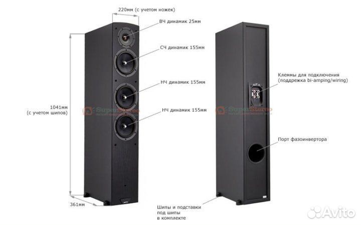 Акустика колонки Jamo Concerto с 607 напольные