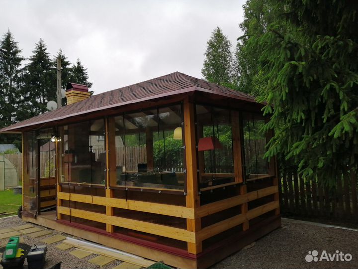 Мягкие окна для беседки