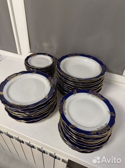 Тарелки дулево Ягоды Кобальт