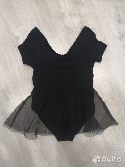 Купальник для танцев чёрный с юбочкой