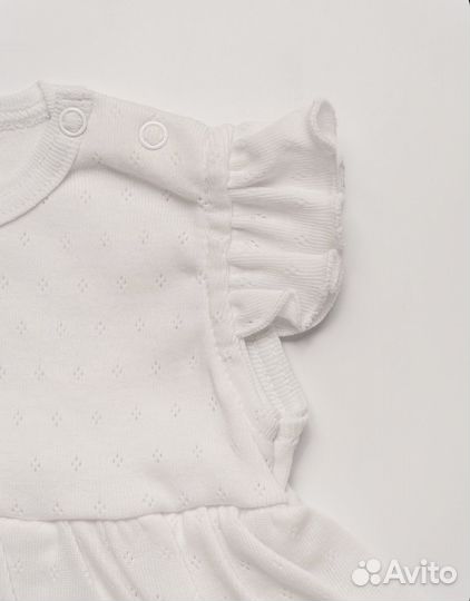 Платье-боди белое для девочки 68-74 размер