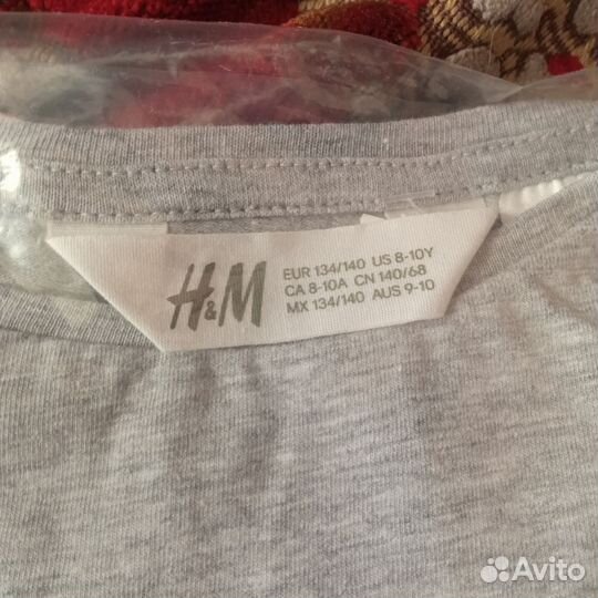 Новый комплект лонгосливов H&M 134-140