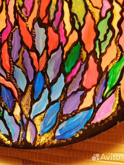 Декоративная настенная тарелка, Красная