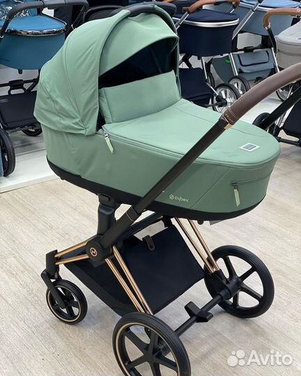 Новая Коляска 2в1 Cybex Priam Gold Leaf Green