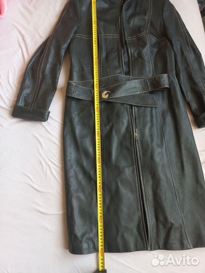 Кожаный плащ женский 4XL