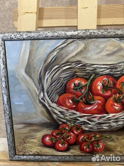 Картина для интерьера «Натюрморт с помидорами»