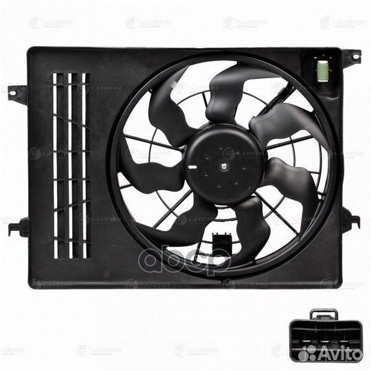 Вентилятор радиатора охлаждения. с кожухом для