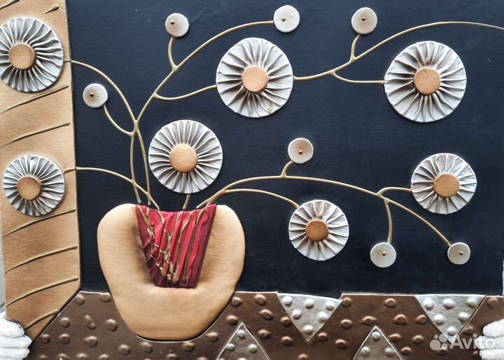 Картина из натуральной кожи 8060