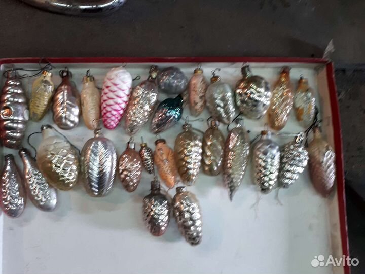 Елочные игрушки стекло СССР