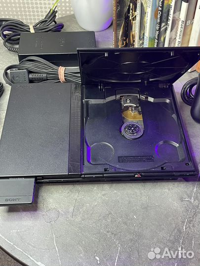 Sony PS2 slim + диски