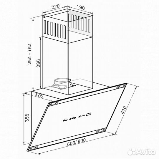 Каминная вытяжка Kaiser AT 6445 ElfAD Eco