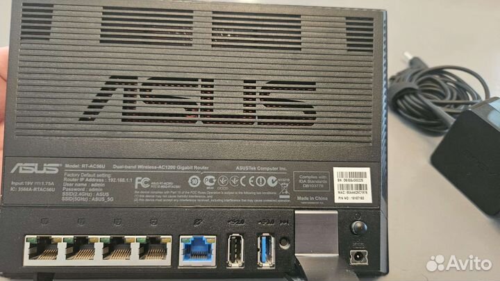 Wi-Fi роутер Asus RT-AC56U 5 ггц