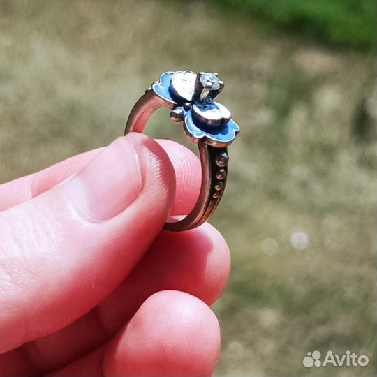 Винтажное кольцо эмаль