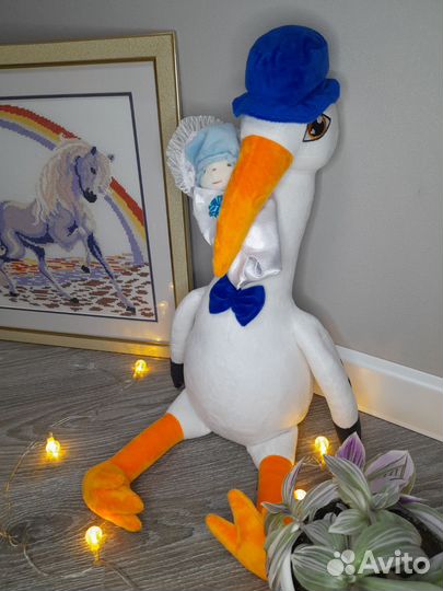 Мягкая игрушка аист