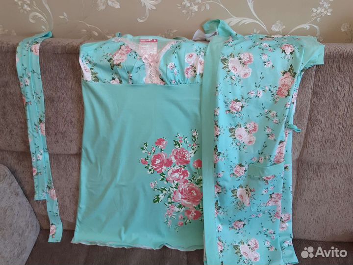 Ночнушка+халат р.46