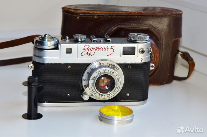 Зоркий 5 Красная надпись редкий фотоаппарат СССР