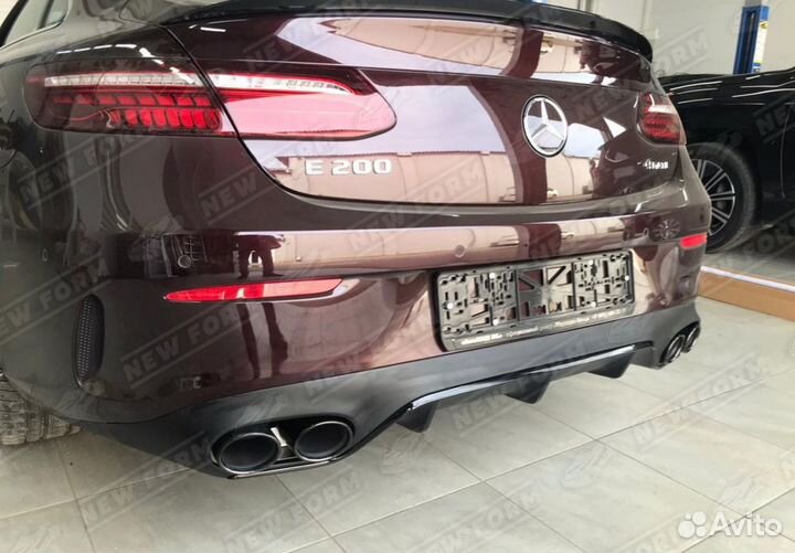 Диффузор 53 AMG черный Mercedes E Coupe C238